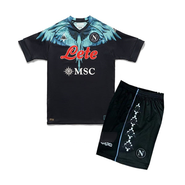 Trikot Napoli Speziell Kinder 2021-2022 Schwarz Günstige Fußballtrikots